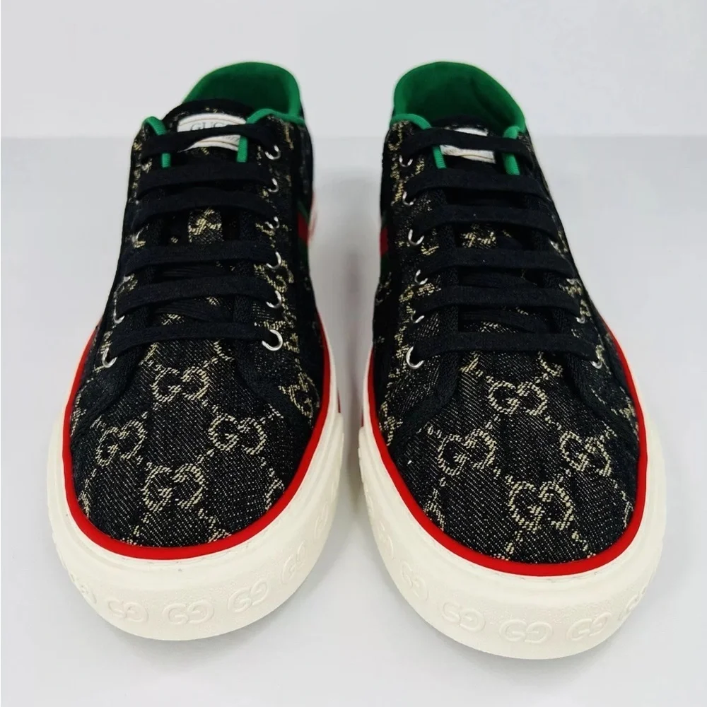 Gucci Tennis 1977 GG Supreme Jacquard Sylvie Sneakers G 13 - US 13.5 - EU 47 - Picture 5 of 11